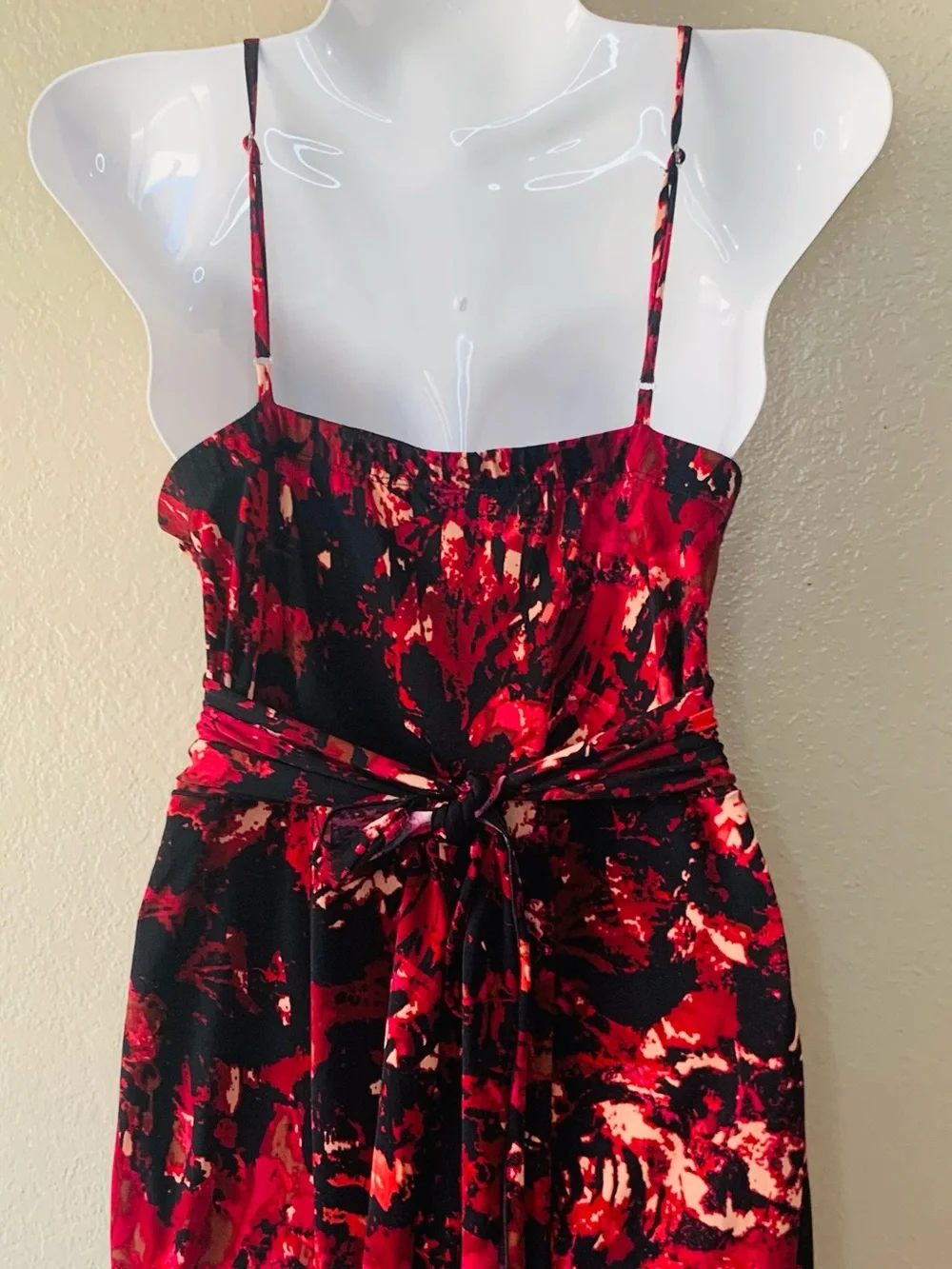 SPEECHLESS Y2K Floral Burgundy Tie Back Babydoll Romantic Goth Dress Size L - Picture 6 of 8